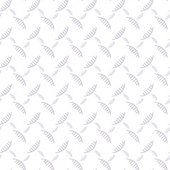 Seamless Pattern with Purple Leaf-like Shapes on White Background