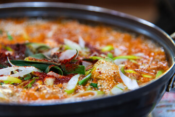 boiling cold water skate roe stew