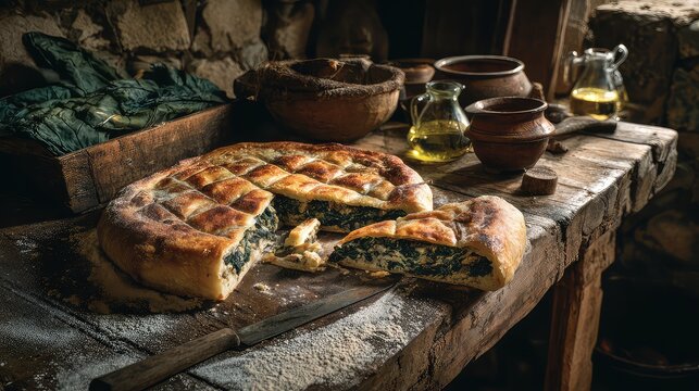 Soparnik, Traditional Croatian Pie, Savory Pie