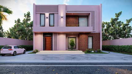 Modern front view house image 1