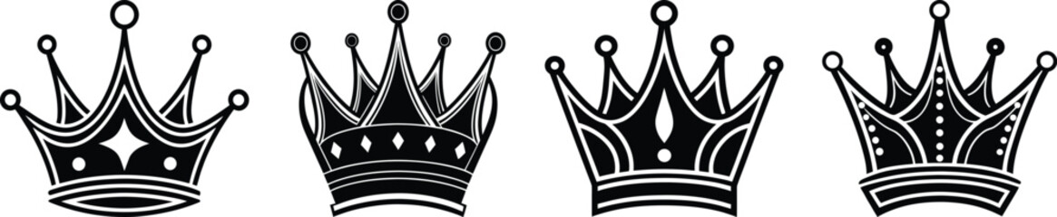 Royal zebra skin background with a golden crown icon