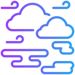 foggy icon for weather, business, website, application, printing, document, poster design, etc