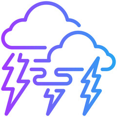 thunder icon for weather, business, website, application, printing, document, poster design, etc