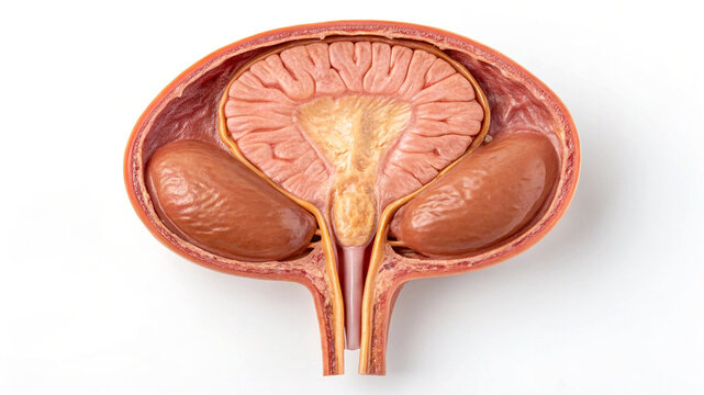 Anatomical model of human bladder and seminal vesicles