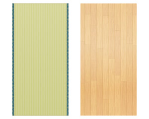 畳とフローリングのイラスト