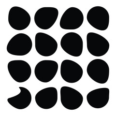 Irregular blob shape vector illustration set EPS 10