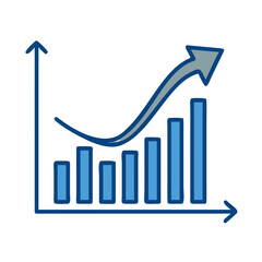 A graphical illustration representing upward progress and growth, symbolizing business success and financial gains. A visual representation of strategic data.