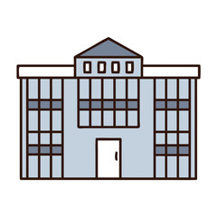 A simple illustration of a building representing structure and design. It would work great for real estate or education purposes.