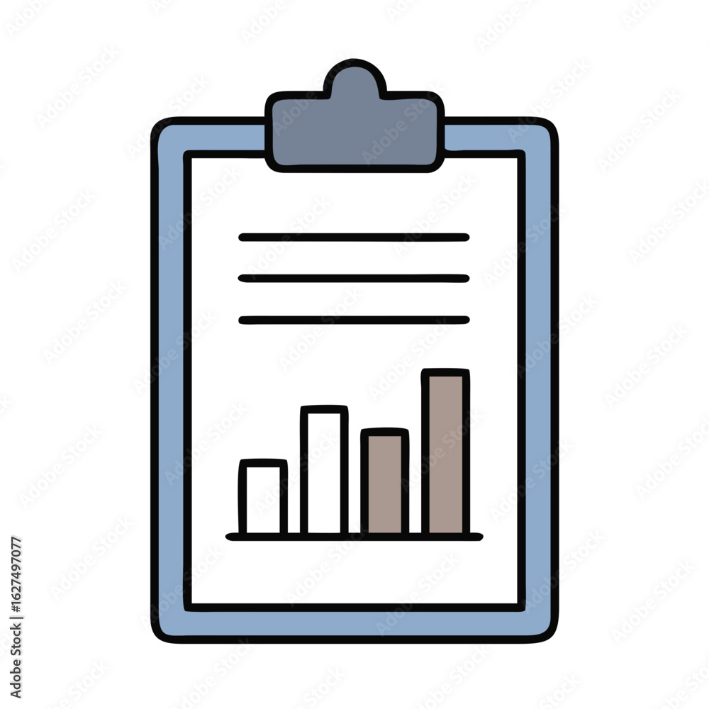 Poster a graphical chart is displayed on a clipboard, showcasing a rise in success and progress. ideal for 