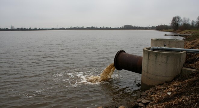 Industrial Discharge into Water Body