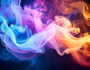 Fototapeta premium Abstract swirling colorful smoke