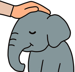 아시아 코끼리 보호 손