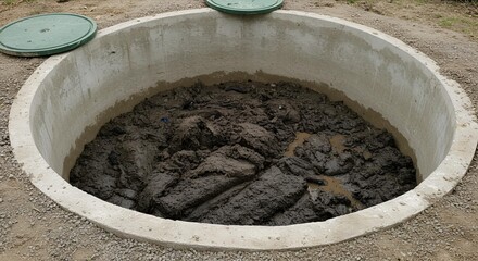 Septic Tank Full with Waste