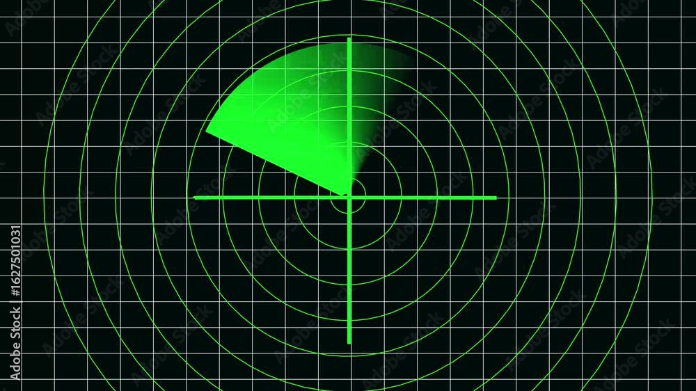 Poster looping futuristic interface green neon radar screen animation high resolution 4k. digital graphic d