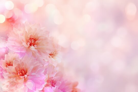 Delicate Pink Flowers In Soft Light Background
