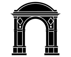Archway Icon Silhouette Vector Illustration