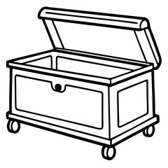 Children's toy storage bench vector 