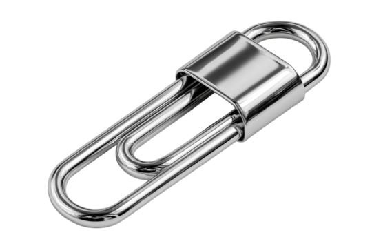 Chrome Clip Close Up Metal Office Binding Modern Design Stationery Shine Polished Minimalist