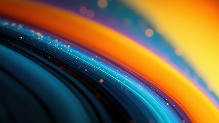 Vibrant Abstract Design With Glowing Elements Generative AI