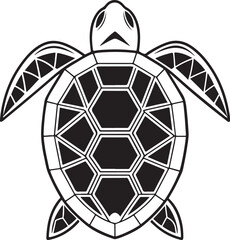 Abstract geometric pattern with a central circular motif and radiating lines presented in a striking silhouette style