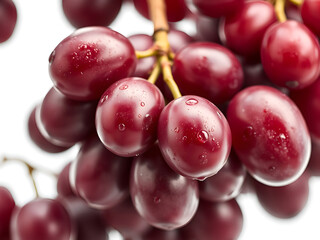 Fototapeta premium red grapes on a white background