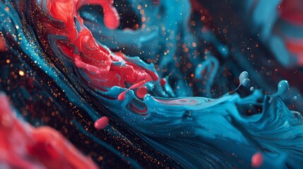 Abstract Paint Splash Explosion Of Colors