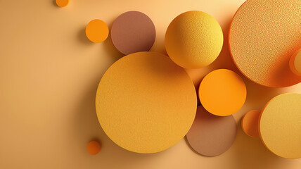 Vibrant Abstract Design With Circular Shapes Generative AI
