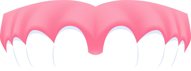 Upper teeth (Diastema) illustration design. Dental care concept.