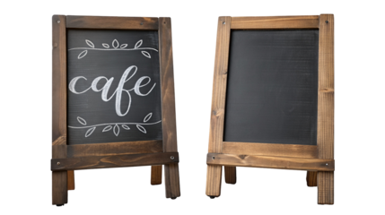 Rustic cafe chalkboard signs for cozy cafe and inviting restaurant atmosphere decoration