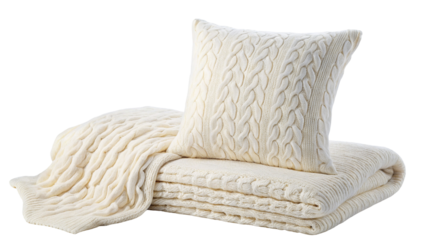 Cozy knitted throw blanket and pillow set for ultimate comfort and home decor enhancement style
