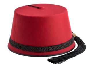 Traditional Red Fez Hat with Black Tassel