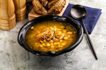 Hot Crab corn soup with vegetables