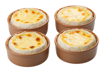 Delicious melted cheese in ceramic dishes for gourmet dining experience at home gatherings