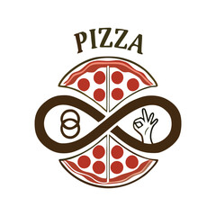 Pizza, good pizza, pizza food logo