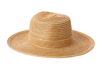 Classic straw hat with wide brim perfect for summer fashion and sun protection outdoor attire