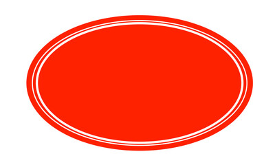 Red oval shapes sign element design