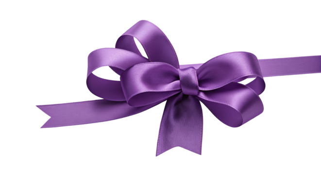 Elegant purple ribbon bow design perfect for gift wrapping and decorative purposes in all occasions