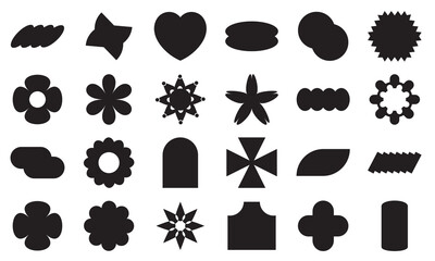 Fototapeta premium Abstract shapes icon. Pictograms and infographics for mobile apps. vector illustration. 