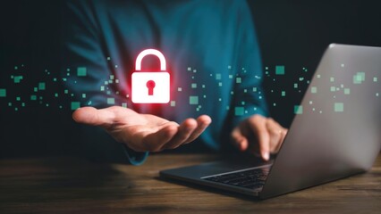 Secure your digital world with this modern cyber protection concept, safeguarding data.