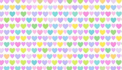 Vector seamless pattern with pink flowers and hearts for fabric, wallpaper, or paper design