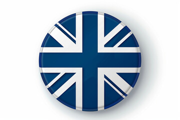 Scotland flag vector icon design. Scotland circle flag. Round of Scotland flag isolated on white background