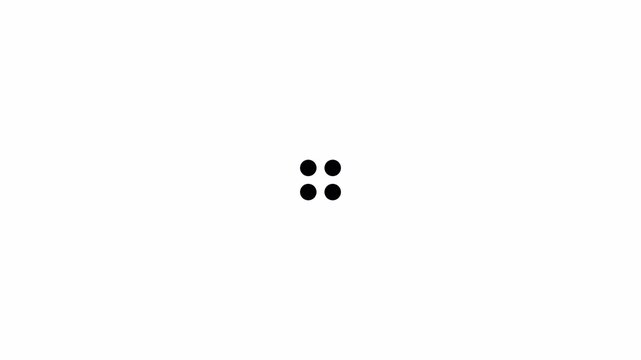 Animated four dots arranged in a square formation on alpha background, perfect for modern web or app loading indicators with clean and minimalist design.
