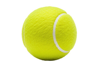 Bright yellow tennis ball on a black background, ideal for sports and recreation themes