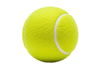 Bright yellow tennis ball on a black background, ideal for sports and recreation themes