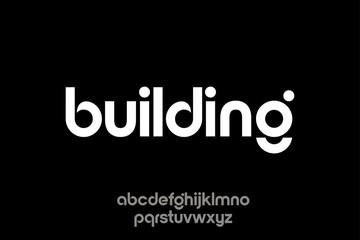 Building logo vector typography. Modern style font