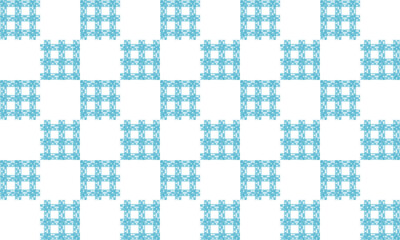 green and blue block strip grid checkerboard repeat pattern on white background, replete image, block design for fabric printing, racing chessboard