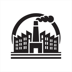Obraz premium factory vector silhouette clip art logo design illustration