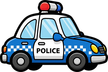 Cute Police Car Character