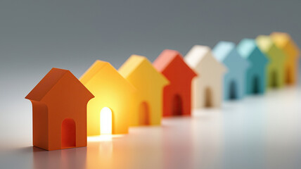 Playful Colorful Abstract House Art by AI