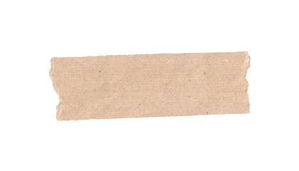 Vintage brown Torn Paper on a Transparent Background, Adhesive paper tape isolated on a white background	